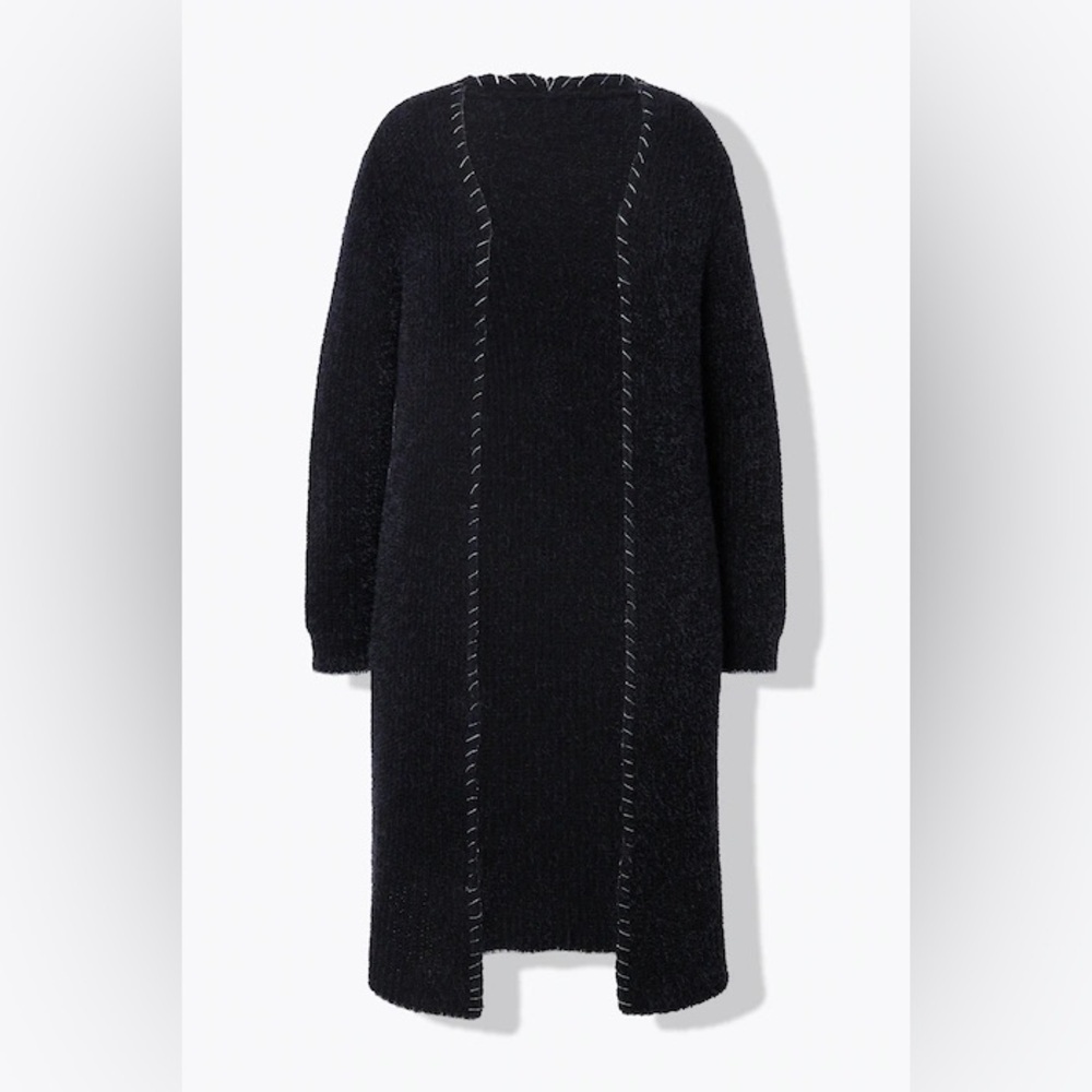 Joe’s Jeans Collection Open Faced Black Alpaca Blend Cardigan with Studs